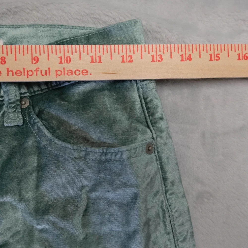 LUCKY BRAND Womens 00 Ava Antartica Sea Foam Crushed Velvet Skinny Jeans Pants - Picture 9 of 16